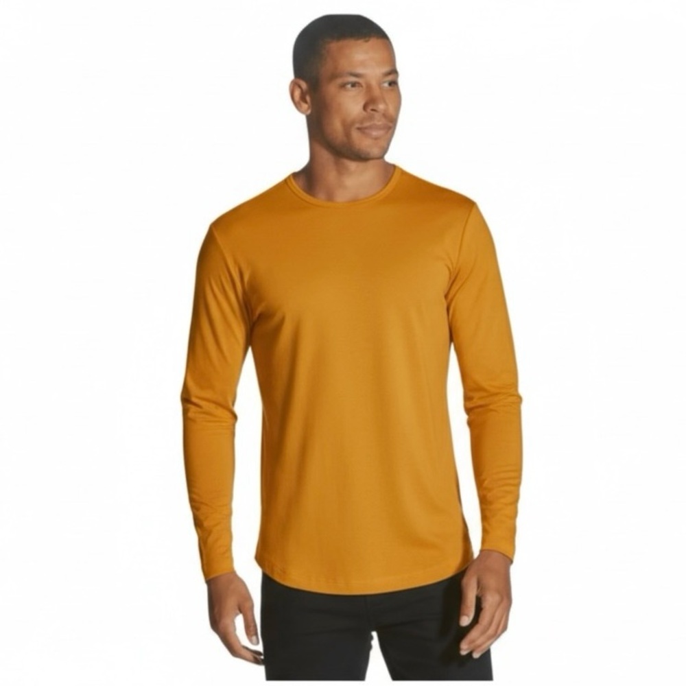 NWOT Cuts Clothing Men’s Curve‎ Hem Long Sleeve Tee Classic Fitted